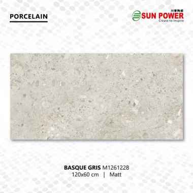 Granit Lantai Matt 120x60 - Basque Series | Sun Power Gris