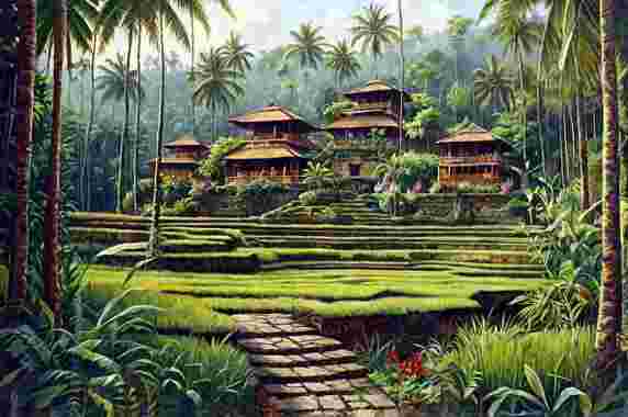 Lukisan Pemandangan Ubud Bali dengan Sentuhan Realistis yang Menakjubkan