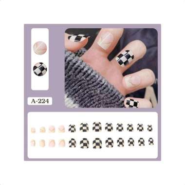 Goto Synaty Kuku Palsu Lem Pengantin Fake Nail Art Aesthetic Wedding A-224