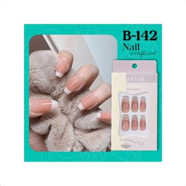 Goto Synaty Kuku Palsu Lem Pengantin Fake Nail Art Aesthetic Wedding B-142