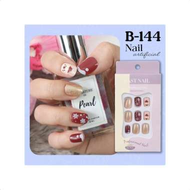 Goto Synaty Kuku Palsu Lem Pengantin Fake Nail Art Aesthetic Wedding B-144