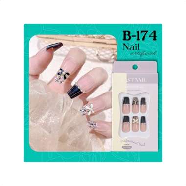 Goto Synaty Kuku Palsu Lem Pengantin Fake Nail Art Aesthetic Wedding B-174