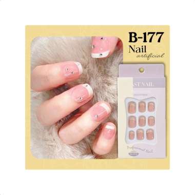 Goto Synaty Kuku Palsu Lem Pengantin Fake Nail Art Aesthetic Wedding B-177