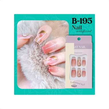 Goto Synaty Kuku Palsu Lem Pengantin Fake Nail Art Aesthetic Wedding B-195