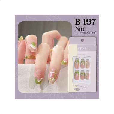 Goto Synaty Kuku Palsu Lem Pengantin Fake Nail Art Aesthetic Wedding B-197
