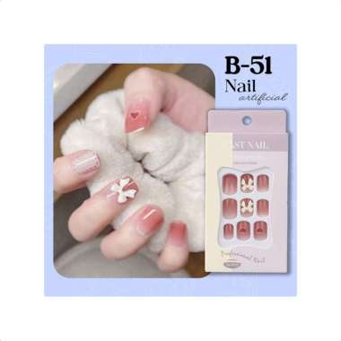 Goto Synaty Kuku Palsu Lem Pengantin Fake Nail Art Aesthetic Wedding B-51