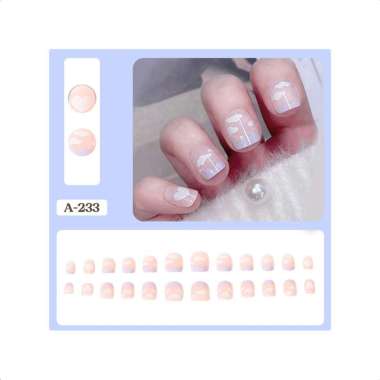 Goto Synaty Kuku Palsu Lem Pengantin Fake Nail Art Aesthetic Wedding A-233
