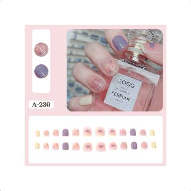 Goto Synaty Kuku Palsu Lem Pengantin Fake Nail Art Aesthetic Wedding A-236