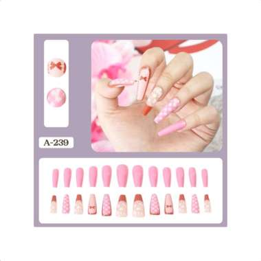 Goto Synaty Kuku Palsu Lem Pengantin Fake Nail Art Aesthetic Wedding A-239