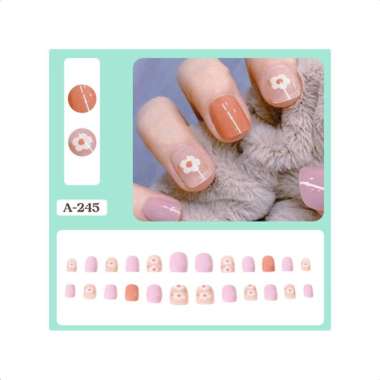 Goto Synaty Kuku Palsu Lem Pengantin Fake Nail Art Aesthetic Wedding A-245