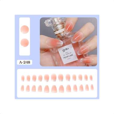 Goto Synaty Kuku Palsu Lem Pengantin Fake Nail Art Aesthetic Wedding A-248