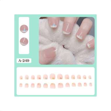 Goto Synaty Kuku Palsu Lem Pengantin Fake Nail Art Aesthetic Wedding A-249