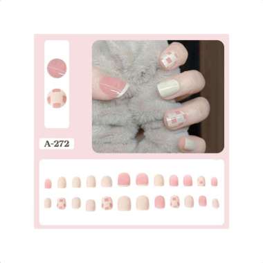 Goto Synaty Kuku Palsu Lem Pengantin Fake Nail Art Aesthetic Wedding A-272