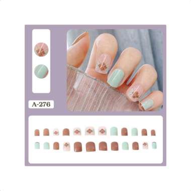 Goto Synaty Kuku Palsu Lem Pengantin Fake Nail Art Aesthetic Wedding A-276
