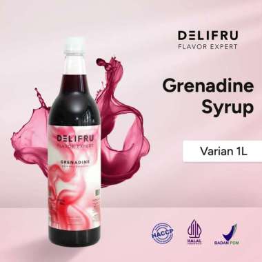 Delifru Syrup Grenadine - Sirup Delima 1 Liter