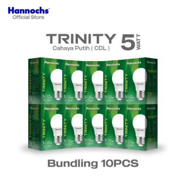 Hannochs Lampu Bohlam LED Trinity 5W isi 10pcs Cahaya Putih