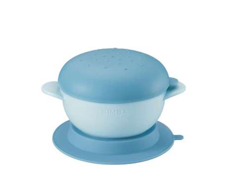 Simba It's Yummy Burger Suction Bowl with Lid | Mangkok Makan Bayi BLUE CIEL