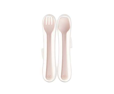 Simba It's Yummy Learn Spoon & Fork Set with Case | Sendok Makan Bayi BLUSH