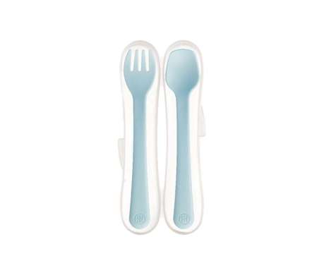Simba It's Yummy Learn Spoon & Fork Set with Case | Sendok Makan Bayi BLUE CIEL