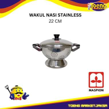WAKUL NASI STAINLESS / TEMPAT NASI 22 CM YASAKI SS MASPION