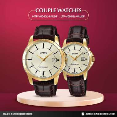 Jam Tangan Couple Casio MTP-V004GL-9AUDF x LTP-V004GL-9AUDF
