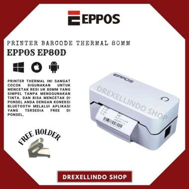 Printer Label Barcode Thermal EPPOS EP80D - USB Bluetooth [80MM]