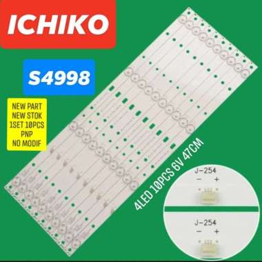 Lampu Led Bl Backlight Tv Ichiko 49 S4998 4Led 4K Multicolor
