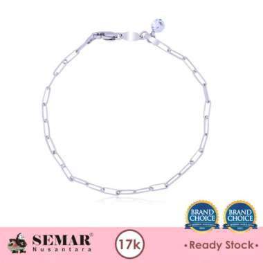 Gelang Emas Thesya Mrican White Gold 17K Semar Nusantara