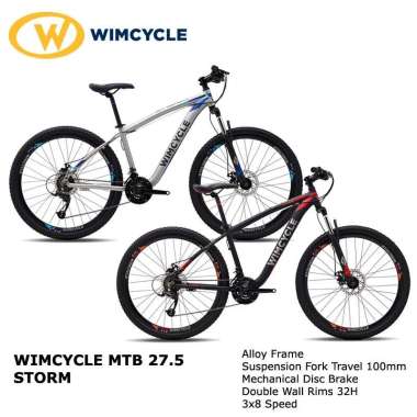 WIMCYCLE STORM [27.5 INCH] SEPEDA MTB BLUE