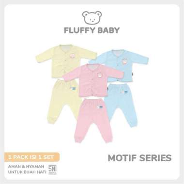FLUFFY Setelan Baju Panjang Celana Panjang Niceday Bear (Isi 3Pasang) SBJJSB NDB SML L NICEDAY BEAR 