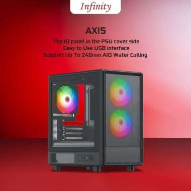 PC Case Infinity AXIS M-ATX Free 3Fan RGB