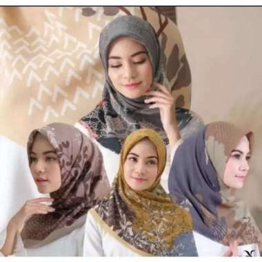 DEENAY MOTIF SEGIEMPAT FARSYA ADEEVA SERAGAMAN JILBAB PREMIUM Hitam