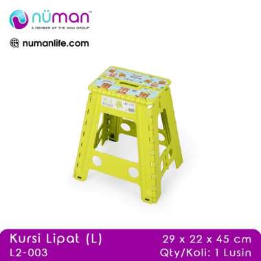 Numan - Kursi Bangku Plastik Lipat L Tinggi 45 cm