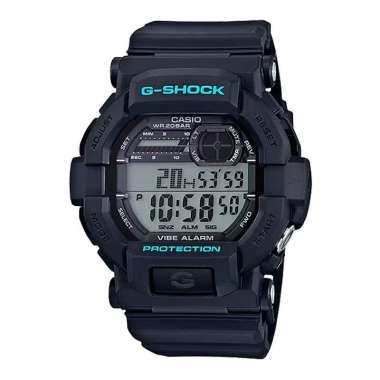Jam Tangan Pria Casio G-Shock GD-350-1CDR Vibe Alarm Digital Dial Black Resin Band