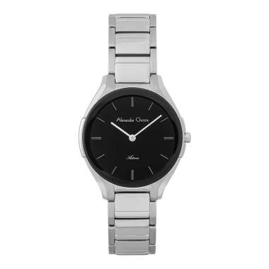 Jam Tangan Wanita Alexandre Christie Asteria AC 8610 LH BSSBA Ladies Black Dial Stainless Steel Stra