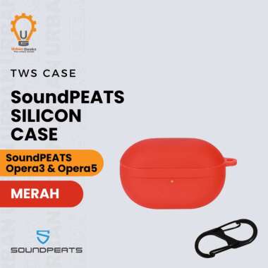 Earphone Case Silicone Case untuk SoundPeats Opera 3 Opera 5 Red