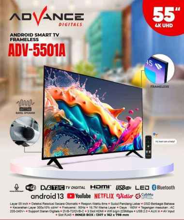 Advance TV LED Android 55 Inch ADV-5501A / ADV5501A Smart TV Frameless