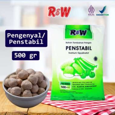 Pengenyal Penstabil Bakso Mie Nugget Halal Rajawali R&W RW 500 gr