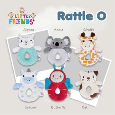 Little Friends Rattle Donut Karakter Hewan, Varian Alpaca