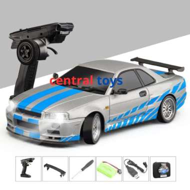 rc drift diecast body shell LDRC LD1899 NISSAN GTR gyroscope RWD propo Silver