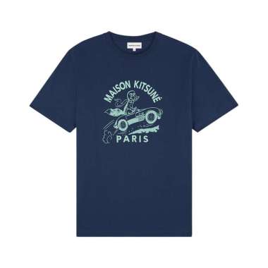 [12.12 Dealcember] Maison Kitsuné Racing Fox T-Shirt Ink Blue Blue L