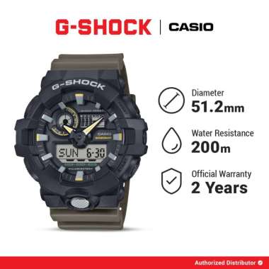 G-Shock Jam Tangan Pria GA-710TU-1A3DR Digital Analog Black Brown Gshock Original