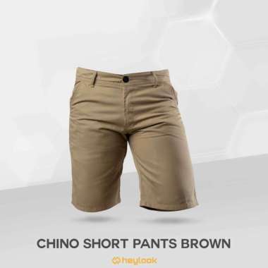 HEYLOOK Official - Celana Chino Pendek Pria Chino Short Pants Heylook Casual Chino Santai 34 Brown