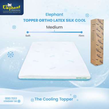 Elephant Topper Ortho Latex Silk Cool / Topper Kasur Dingin Orthopedic White 120 x 200