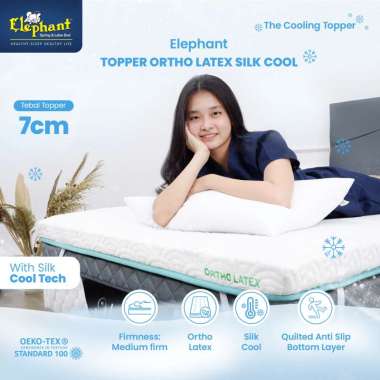 Elephant Topper Ortho Latex Silk Cool / Topper Kasur Dingin Orthopedic White 100 x 200
