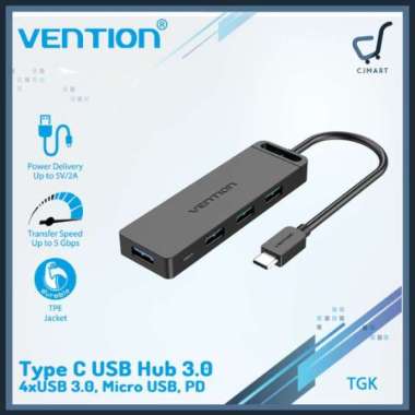 Vention Usb Hub Type C 3.1 USB 3.0 2.0 Multi Usb Micro Power Supply 0.15m
