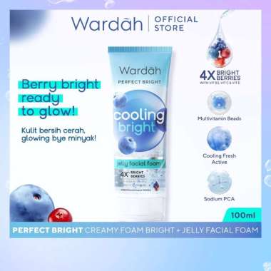 Wardah Perfect Bright Cooling Bright Jelly Facial Foam 100 ml 100ml