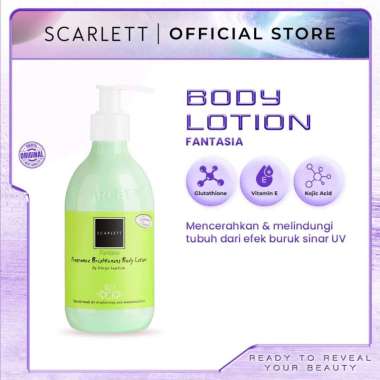 SCARLETT Brightening Body Lotion Freshy/Fantasia/Romansa/Charming/Jolly/Happy -Scarlet Body Lotion W
