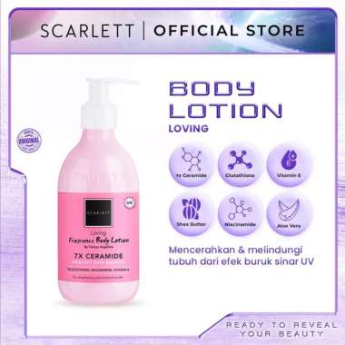 SCARLETT Brightening Body Lotion Freshy/Fantasia/Romansa/Charming/Jolly/Happy -Scarlet Body Lotion W