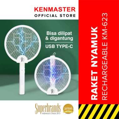 Kenmaster Raket Nyamuk Rechargeable USB + UV KM-623 / Raket Nyamuk Cas Serangga / Mosquito - Pembasm